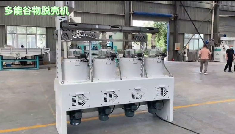 東北20臺谷物脫殼機安裝調試現(xiàn)場